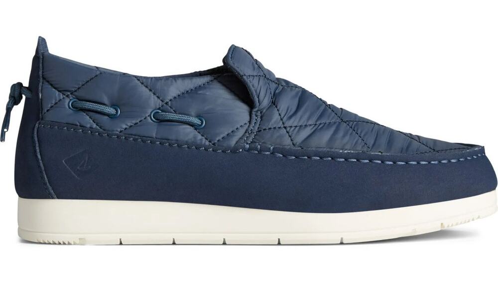Sperry Top Sider Moc-Sider Quilted Nylon Slip-On Loafers, Navy Blue, Men's 8